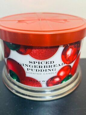 HomeWorx by Slatkin Spiced Gingerbread Pudding 4-Wick 18oz Candle NEW